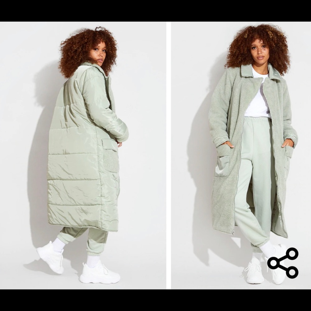 Pretty Little Thing Sage Reversible Jacket